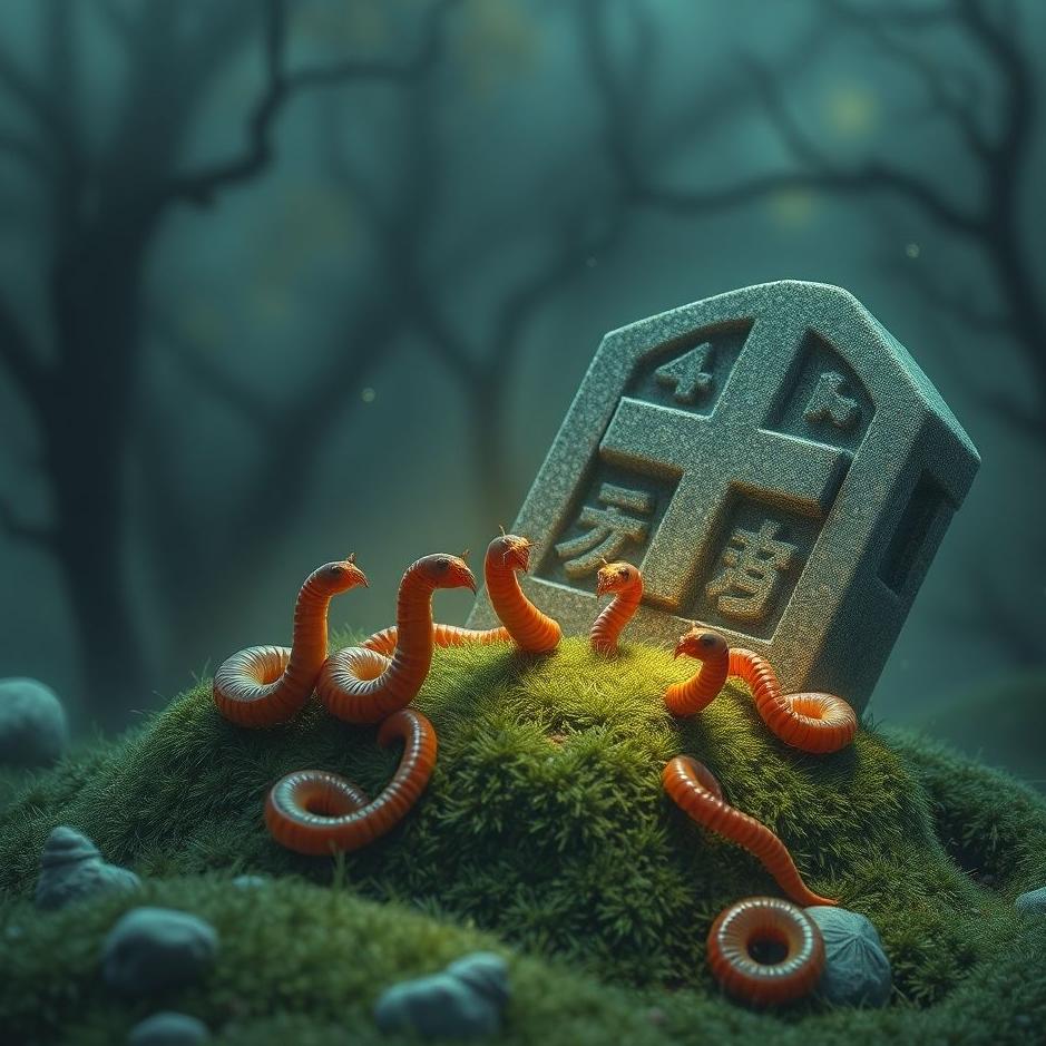 Dream : Worms in a grave in a dream