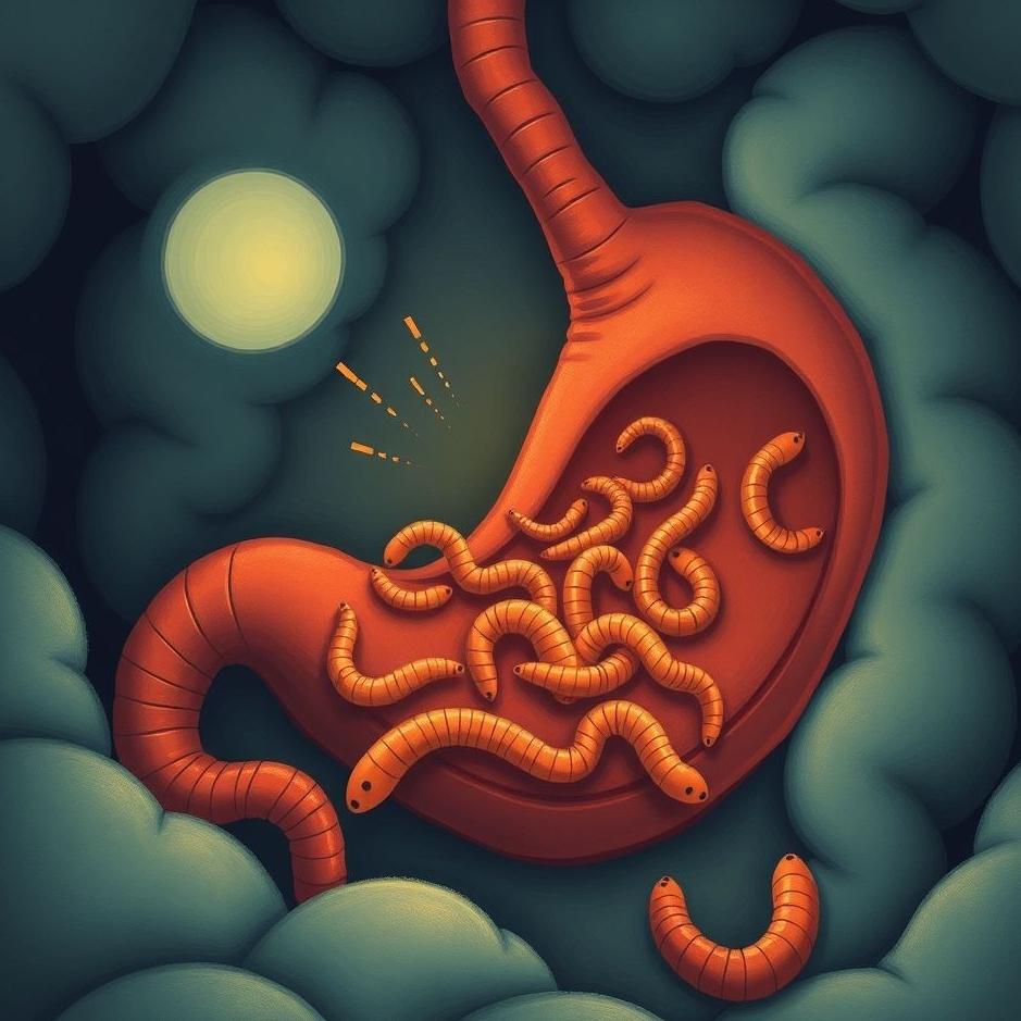 Dream : Worms in your stomach in a dream