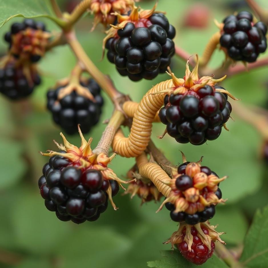 Dream : Wormy blackberries in a dream