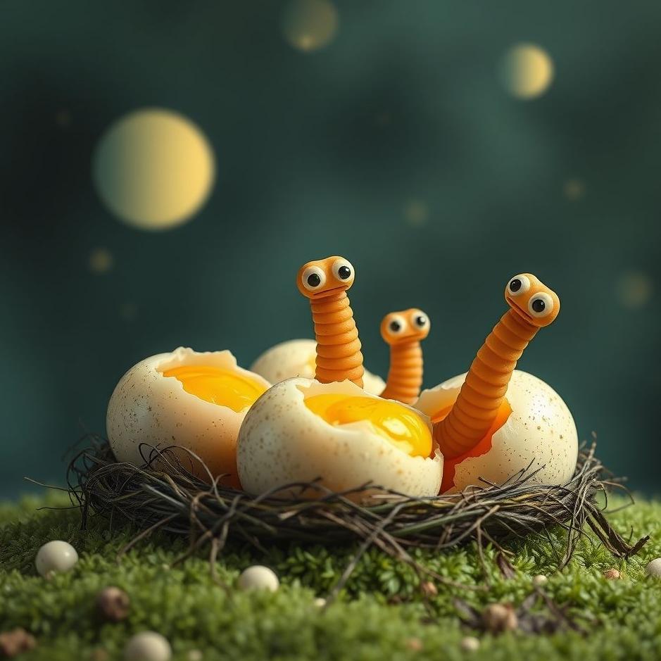 Dream : Wormy eggs in a dream