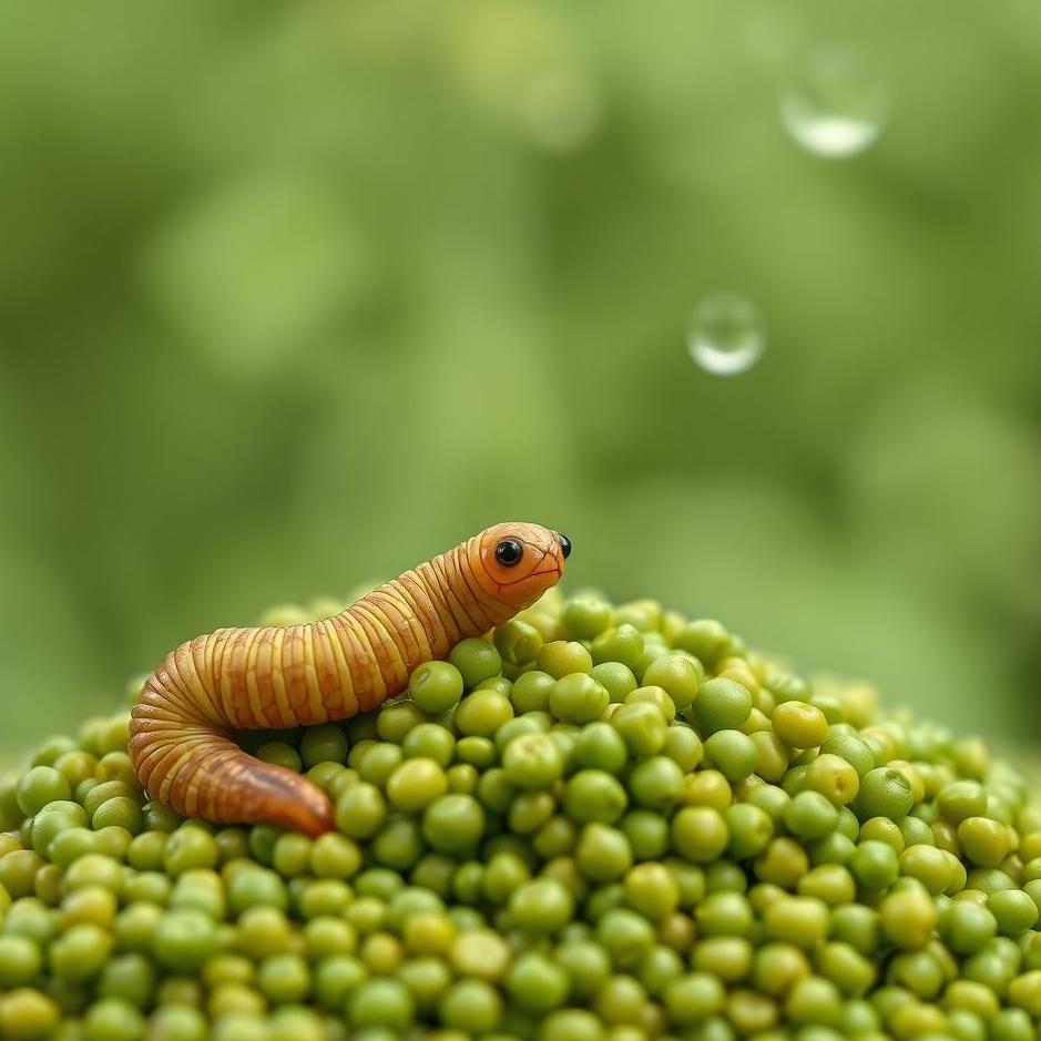 Dream : Wormy green lentils in a dream