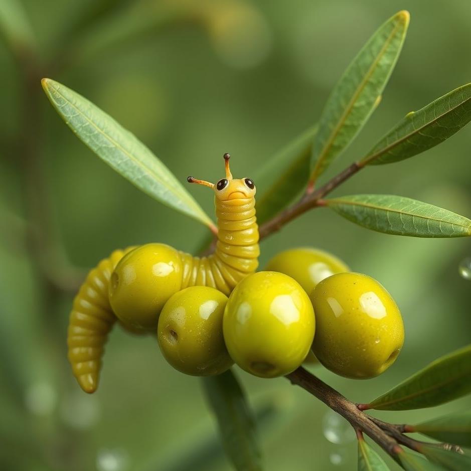 Dream : Wormy green olives in a dream