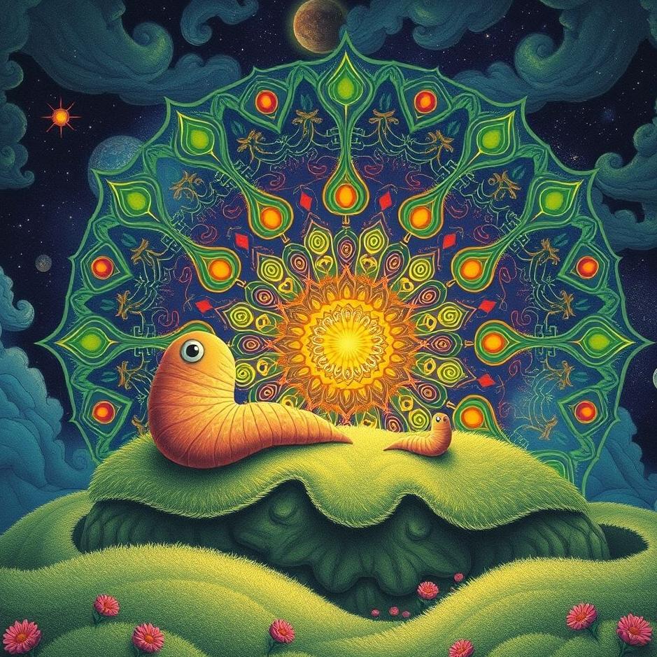 Dream : Wormy mandala in a dream