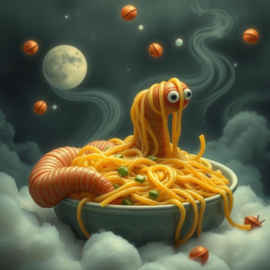 Dream : Wormy noodles in a dream