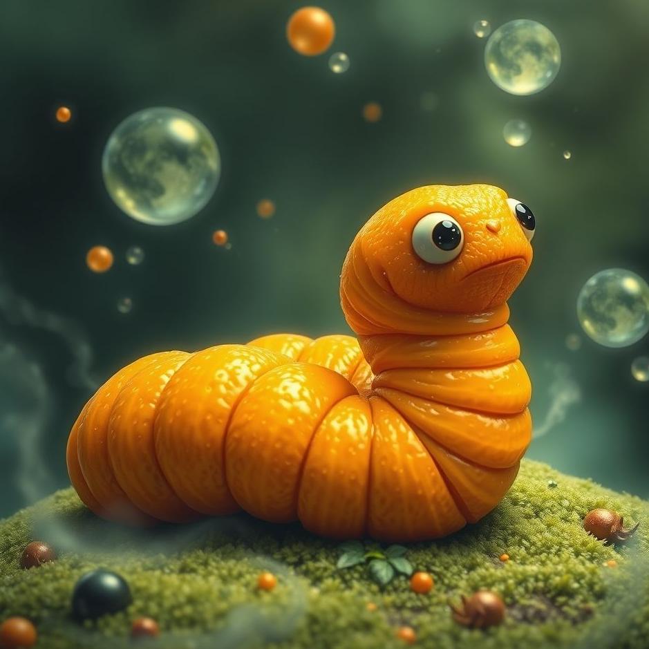 Dream : Wormy orange in a dream