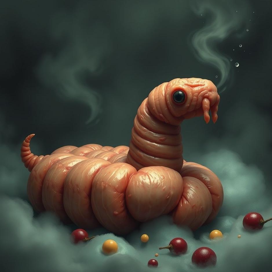 Dream : Wormy raw meat in a dream