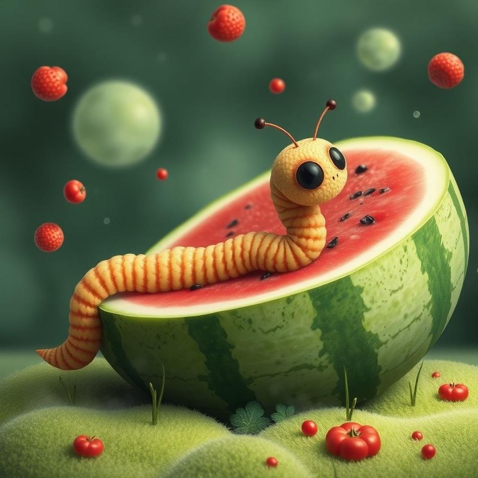 Dream : Wormy watermelon in a dream