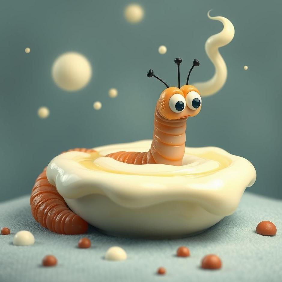 Dream : Wormy yogurt in a dream
