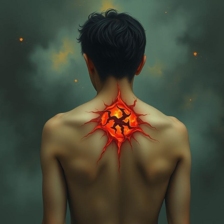 Dream : Wound on her husband's back in a dream