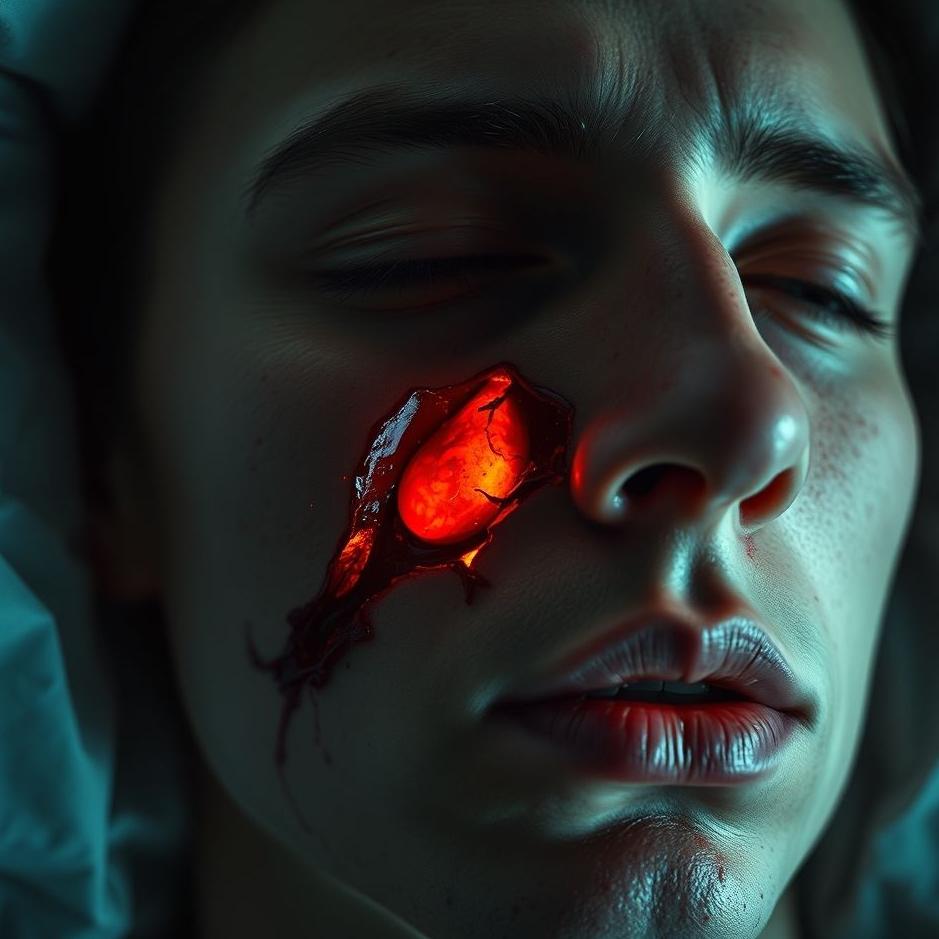 Dream : Wound on your own face in a dream