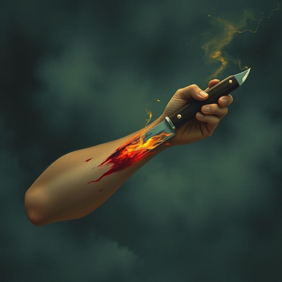 Dream : Wounded in the arm with a knife in your dream