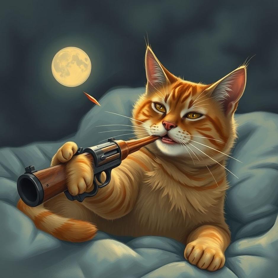 Dream : Wounding a cat with a gun in a dream