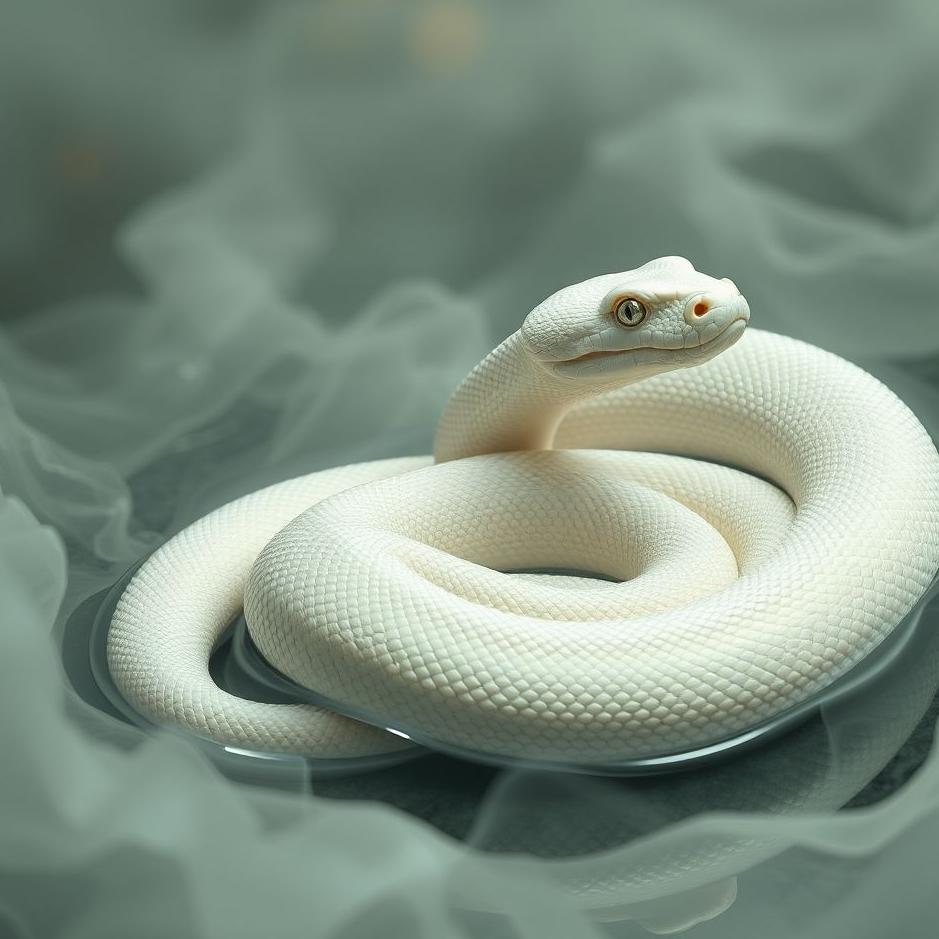 Dream : Wrapped white snake in a dream