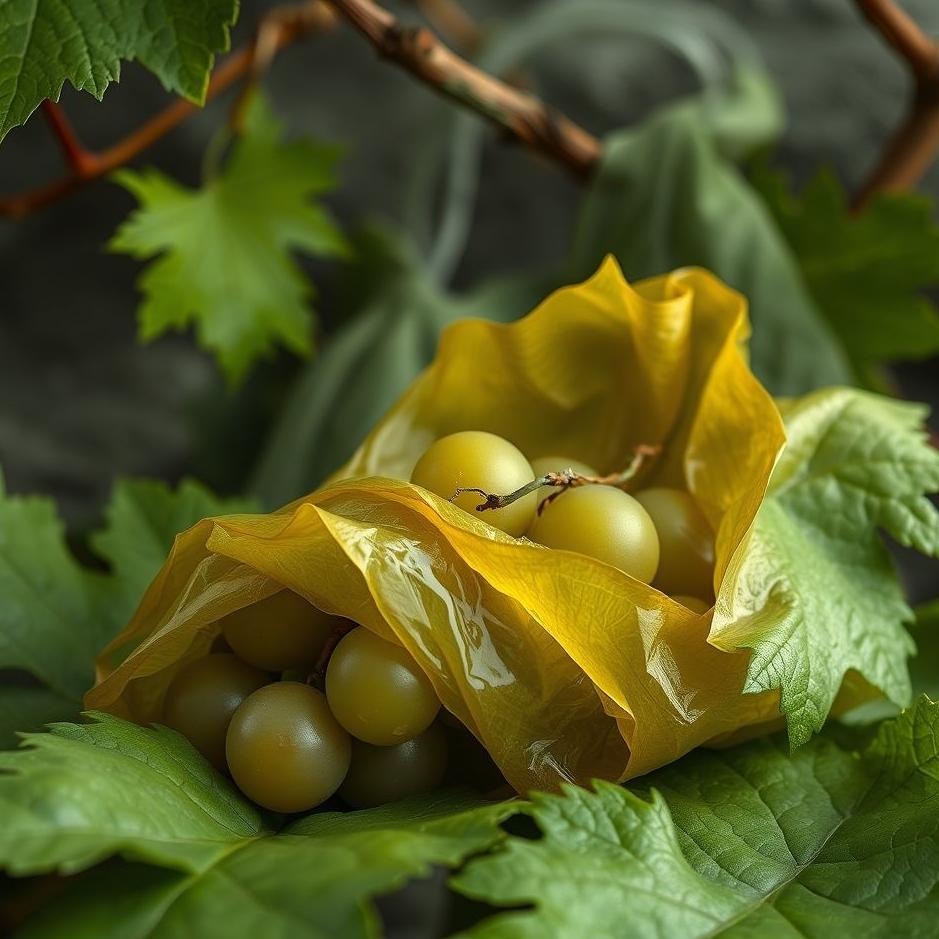 Dream : Wrapping grape leaves in your dream