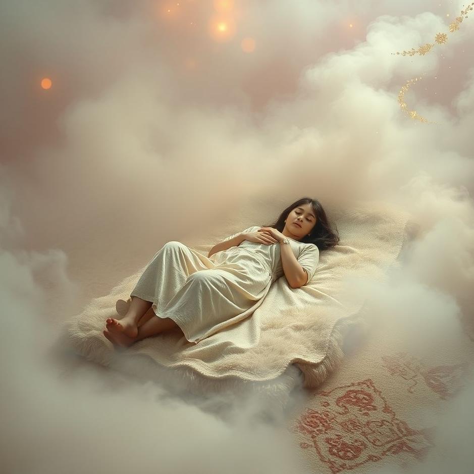 Dream : Wrapping up on a carpet in a dream