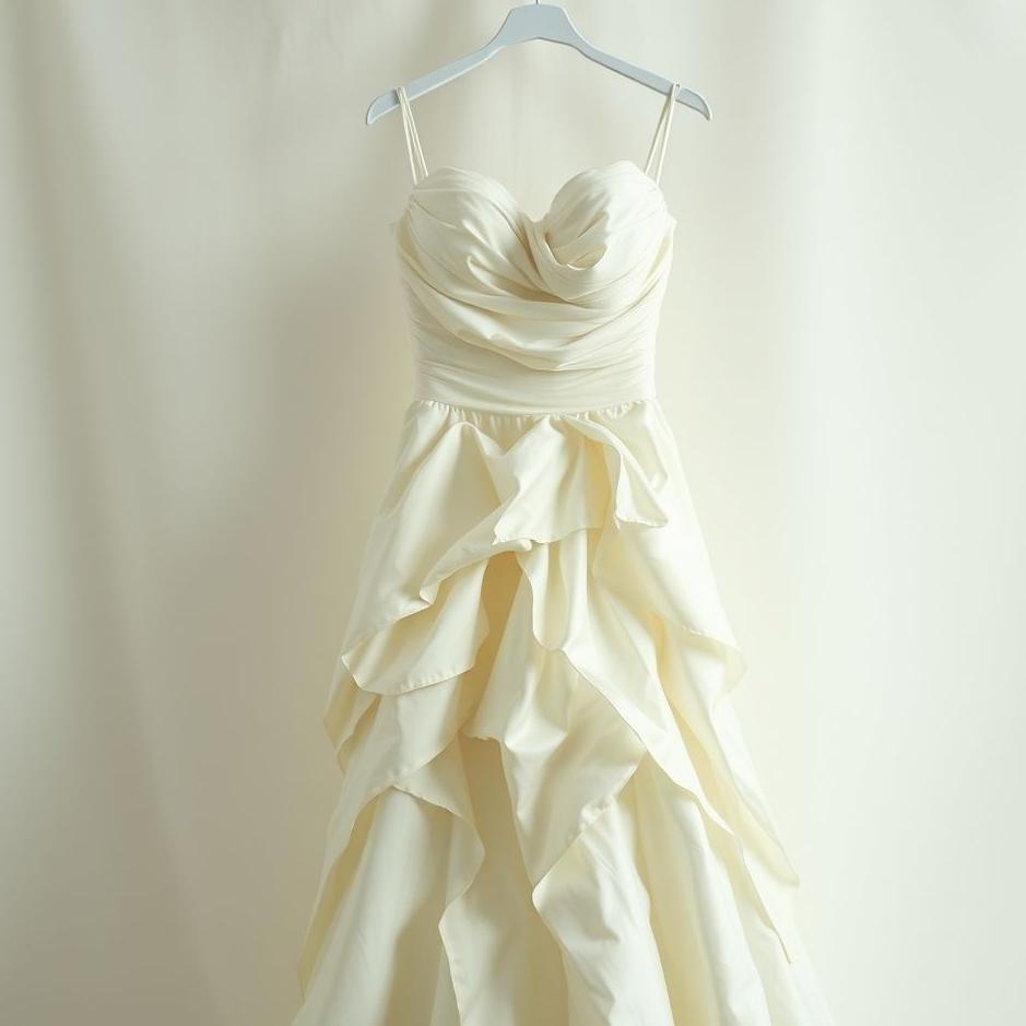 Dream : Wrinkled wedding dress in a dream