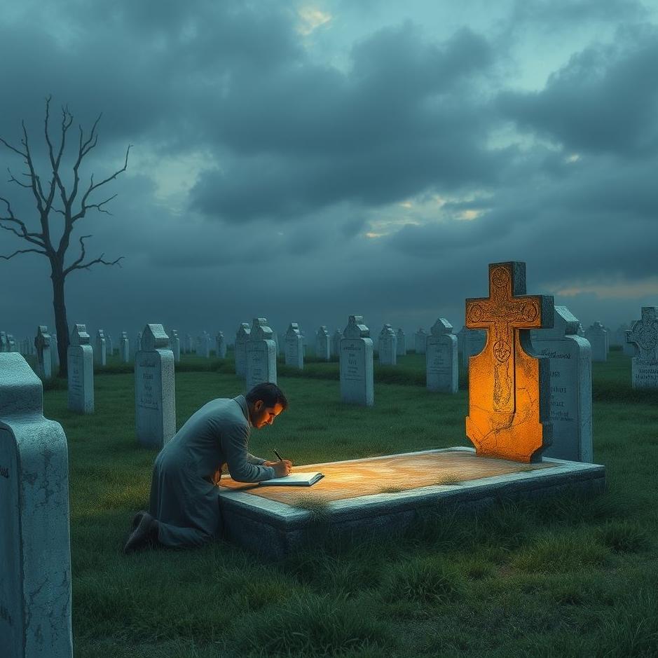 Dream : Writing on a grave in a dream