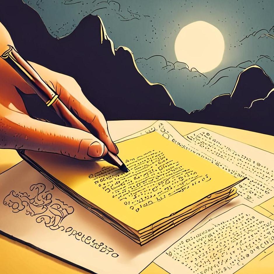 Dream : Writing on yellow paper in a dream