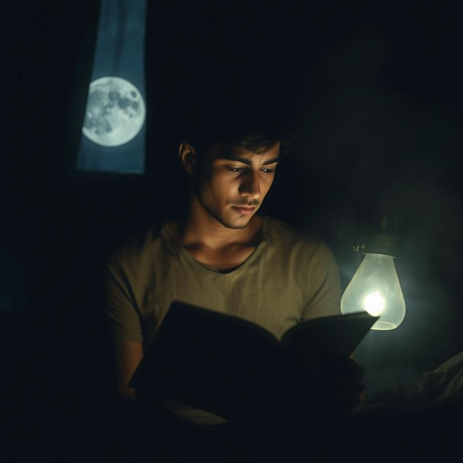 Dream : Yasin reading in the dark in a dream