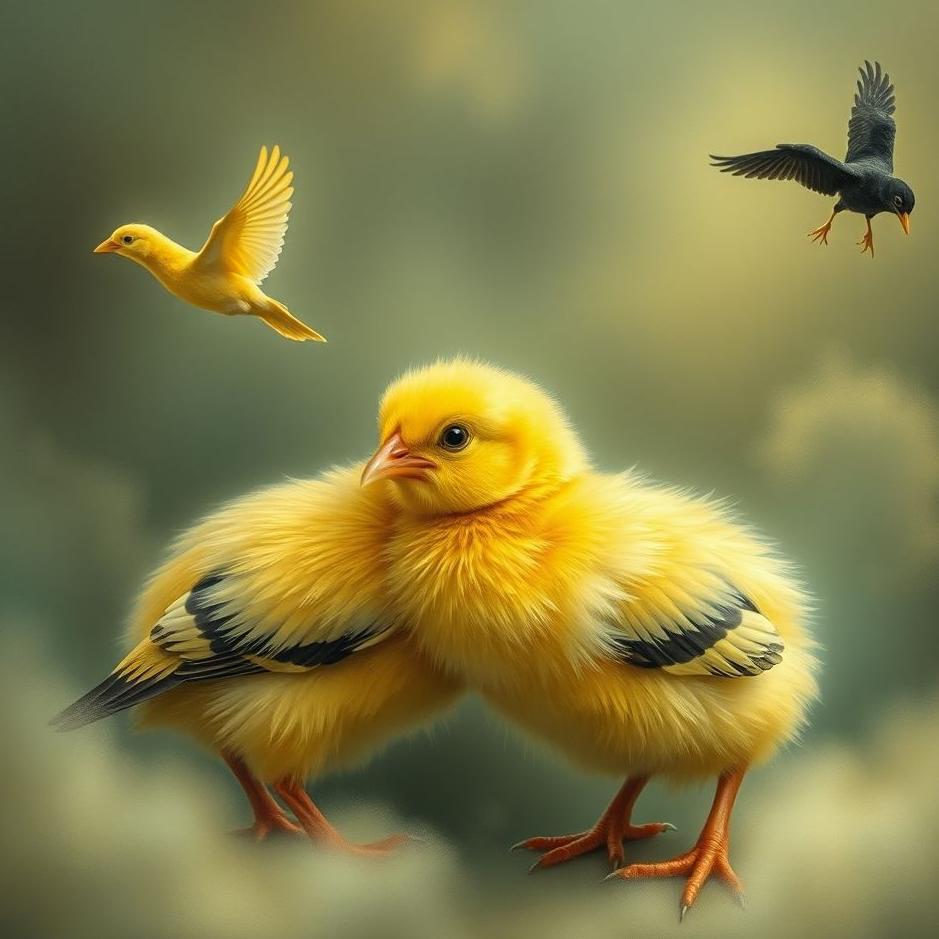 Dream : Yellow and black chicks in a dream