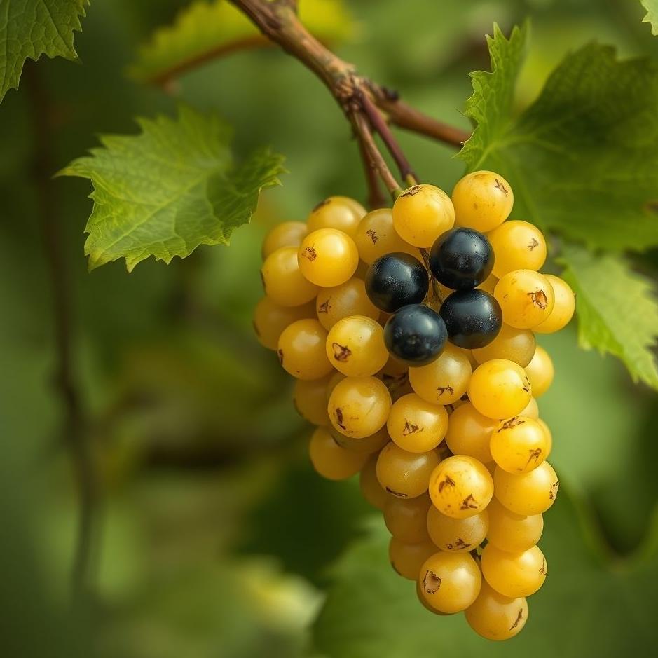 Dream : Yellow and black grapes in a dream