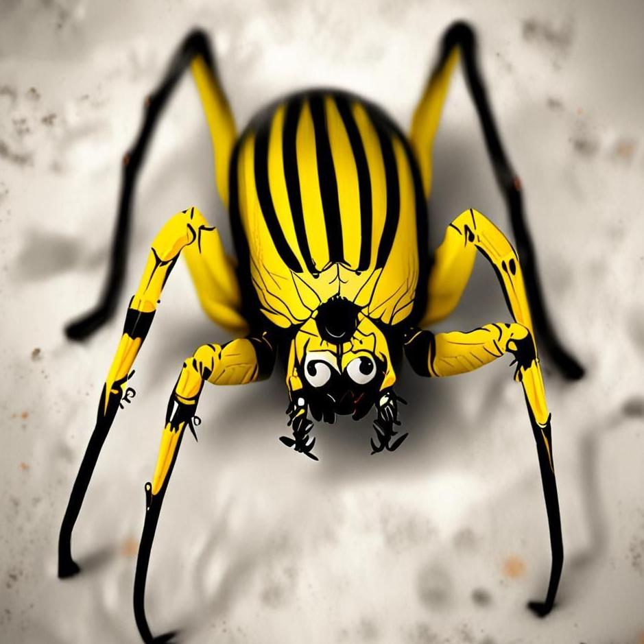 Dream : Yellow and black spider in a dream