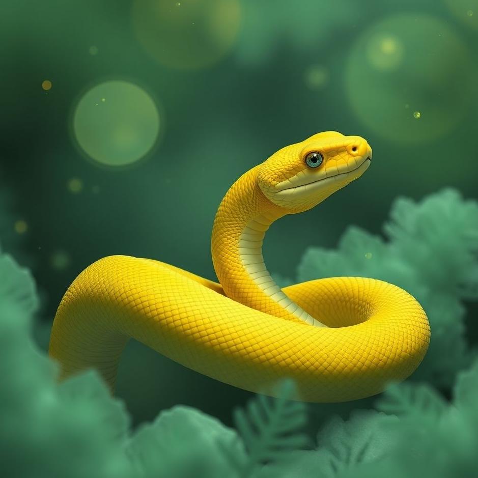 Dream : Yellow and green snake in a dream