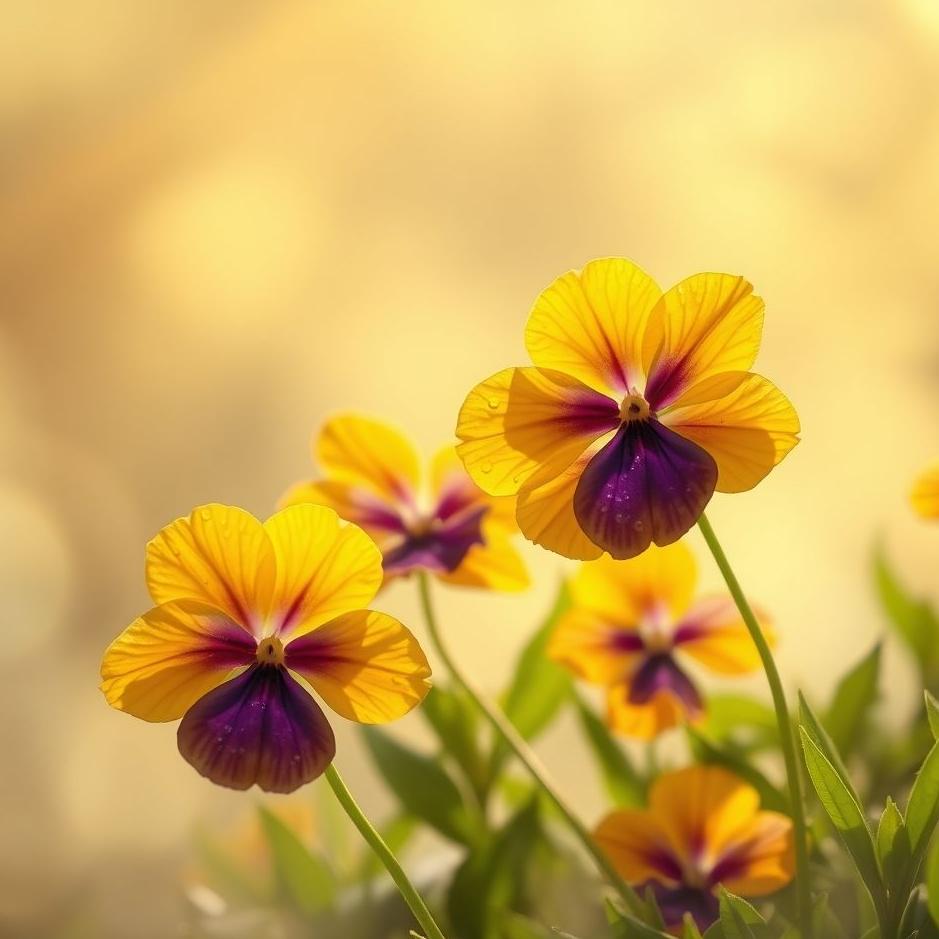 Dream : Yellow and purple flowers in a dream