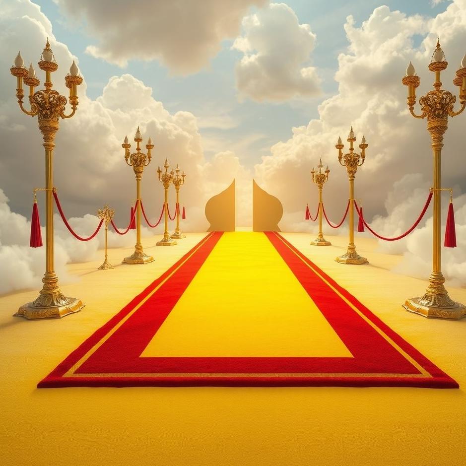 Dream : Yellow and red carpet in a dream