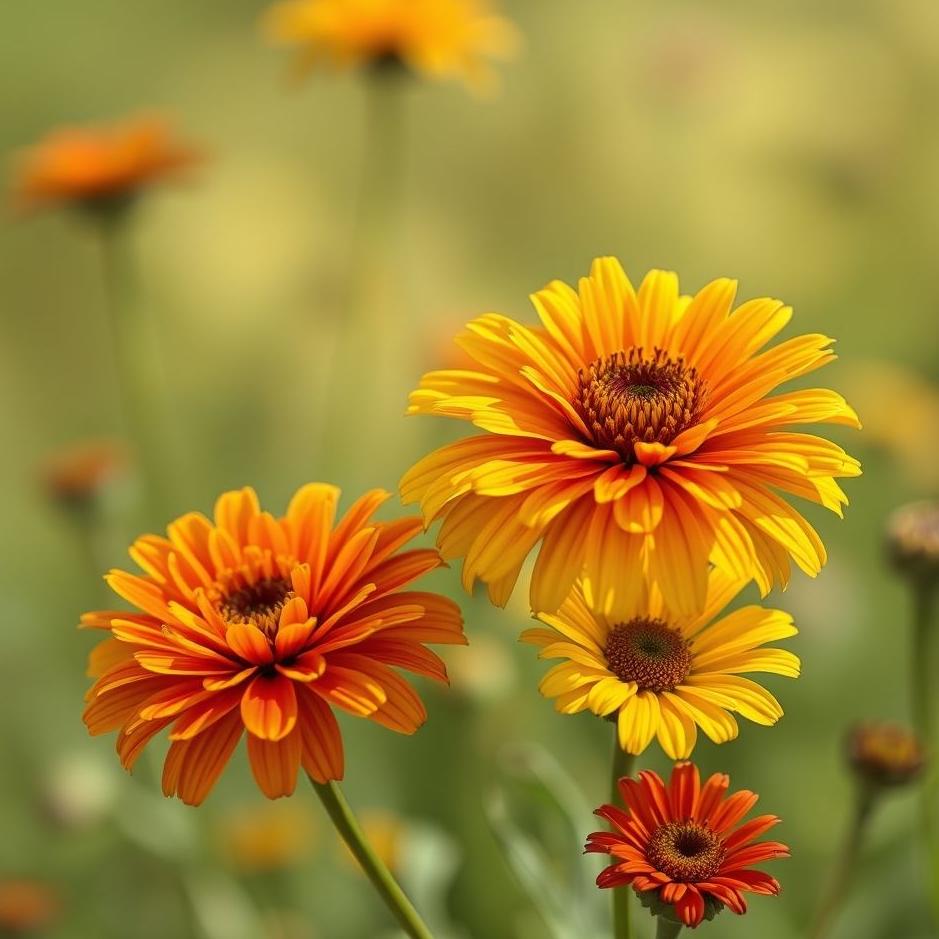 Dream : Yellow and red flowers in a dream