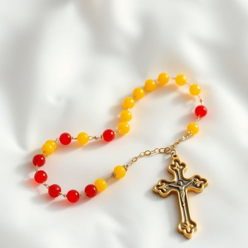 Dream : Yellow and red rosary in a dream