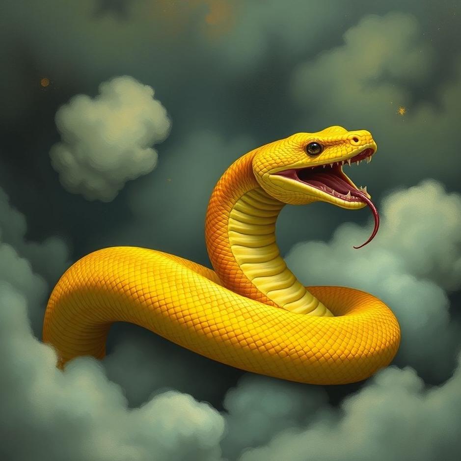 Dream : Yellow and red snake in a dream