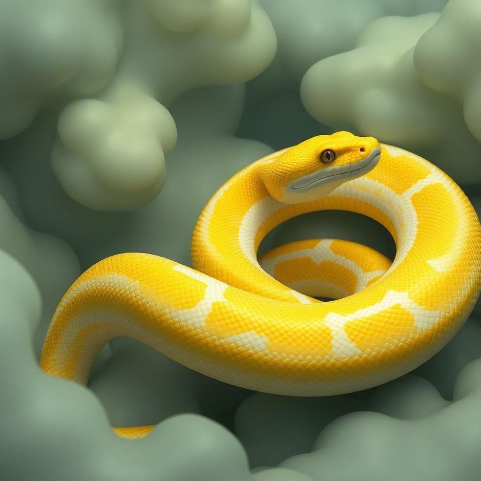 Dream : Yellow and white snake in a dream