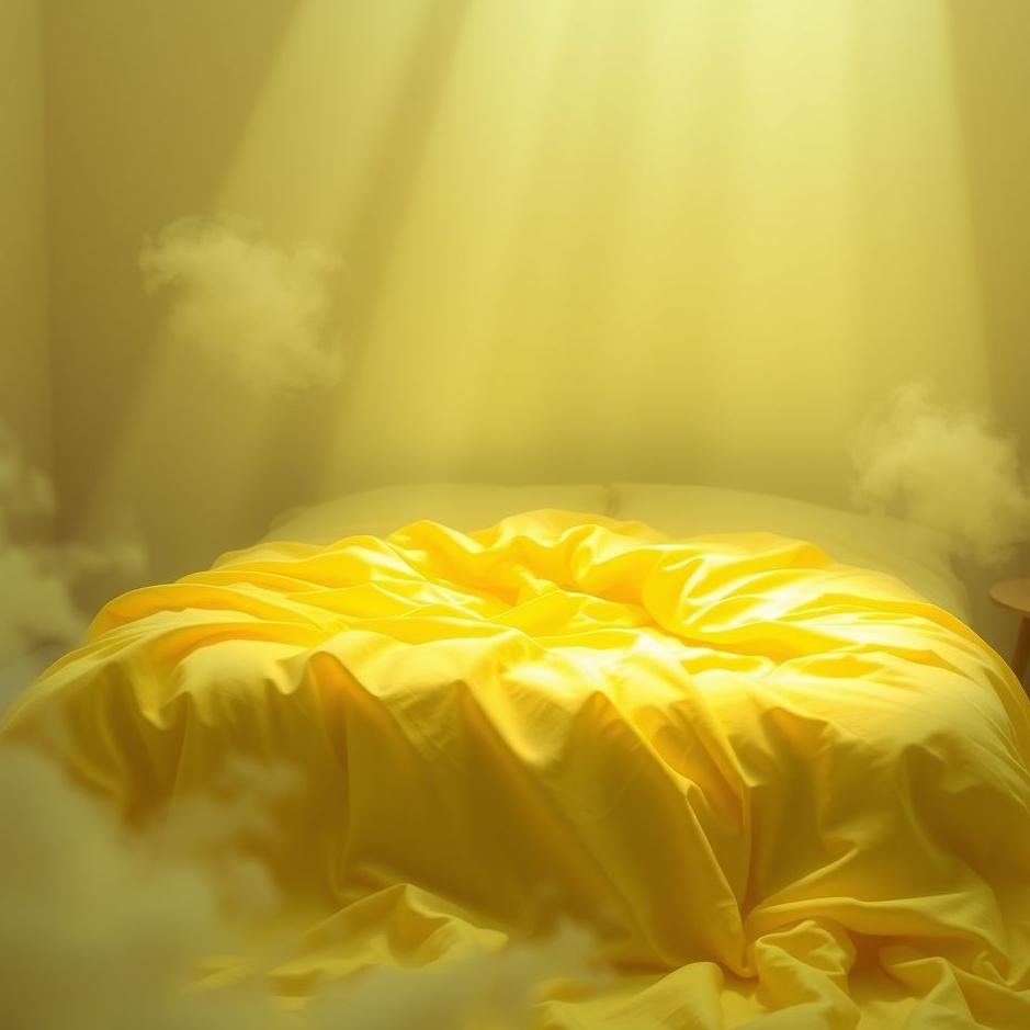 Dream : Yellow bedspread in a dream