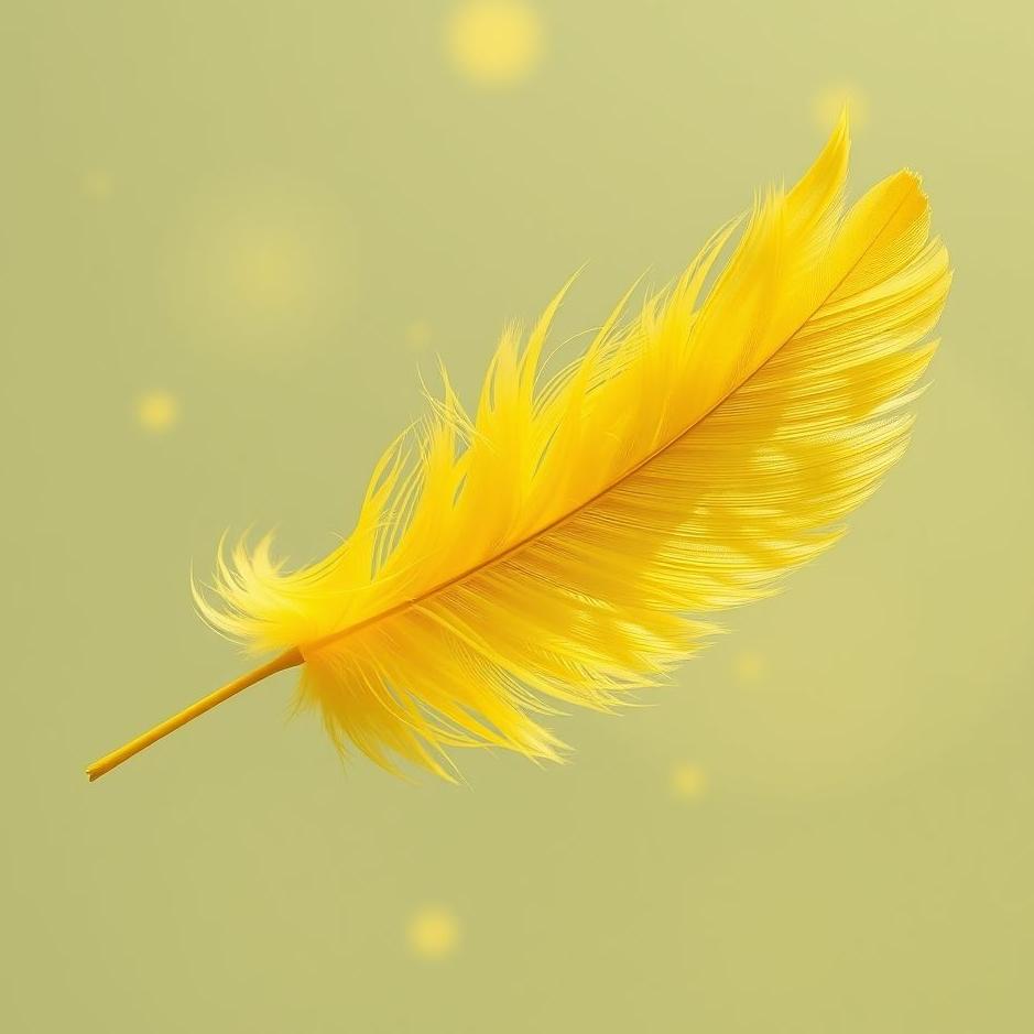 Dream : Yellow bird feathers in a dream