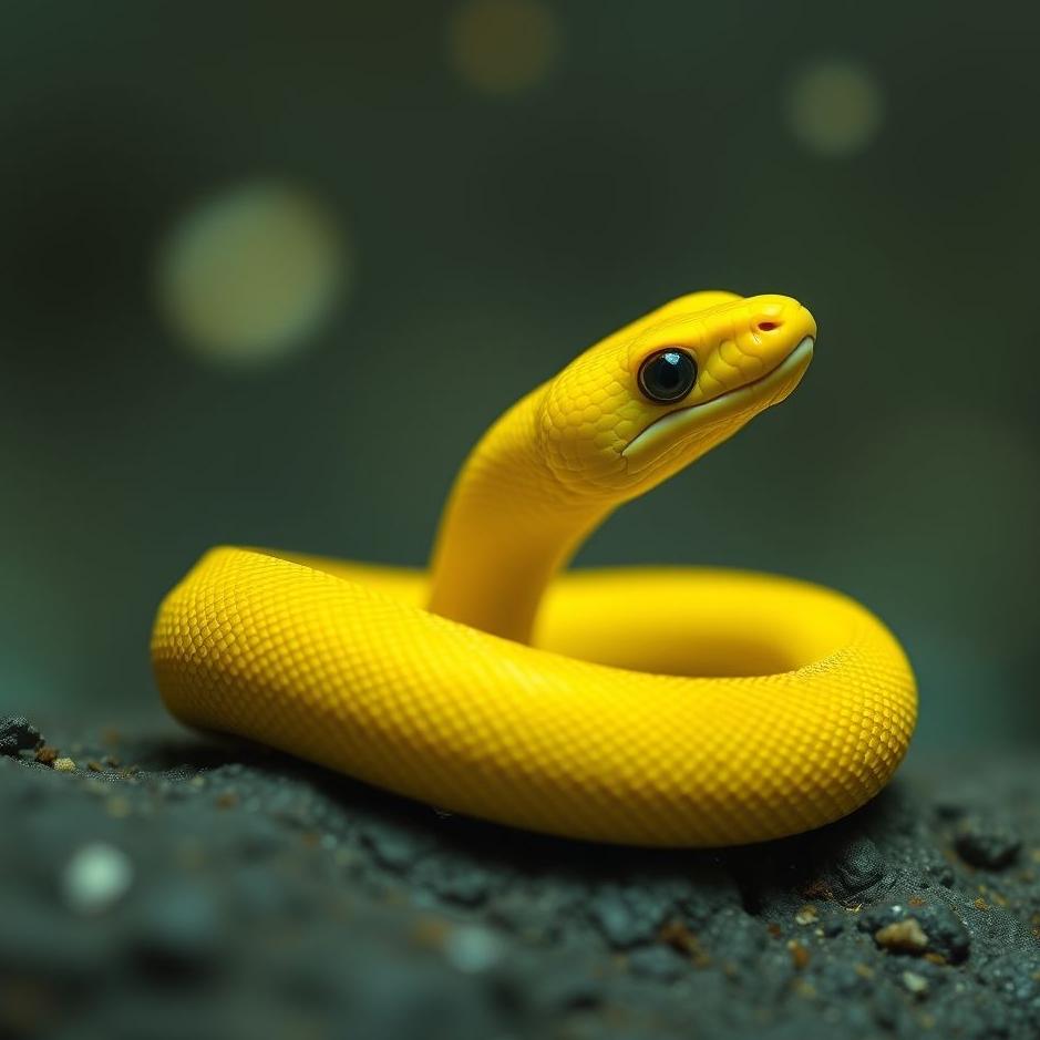 Dream : Yellow blind snake in a dream