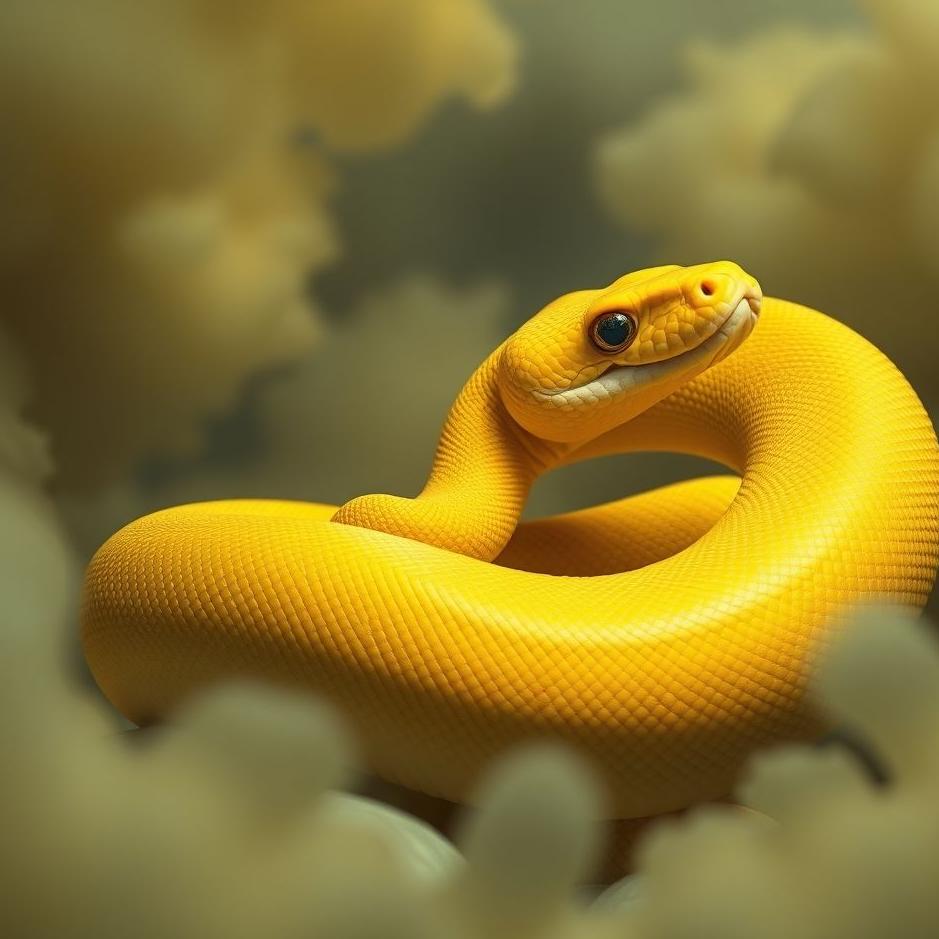 Dream : Yellow boa constrictor in a dream