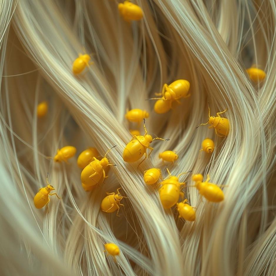 Dream : Yellow bugs in your hair in a dream