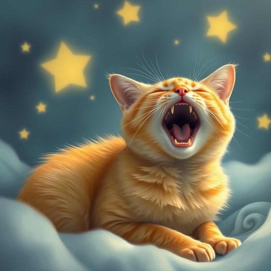 Dream : Yellow cat meowing in a dream