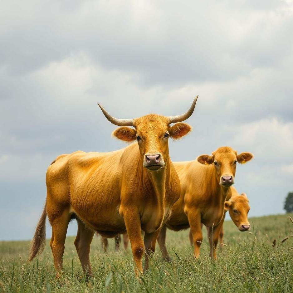 Dream : Yellow cattle in a dream