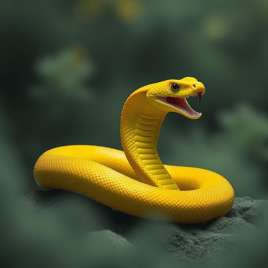 Dream : Yellow cobra snake in a dream