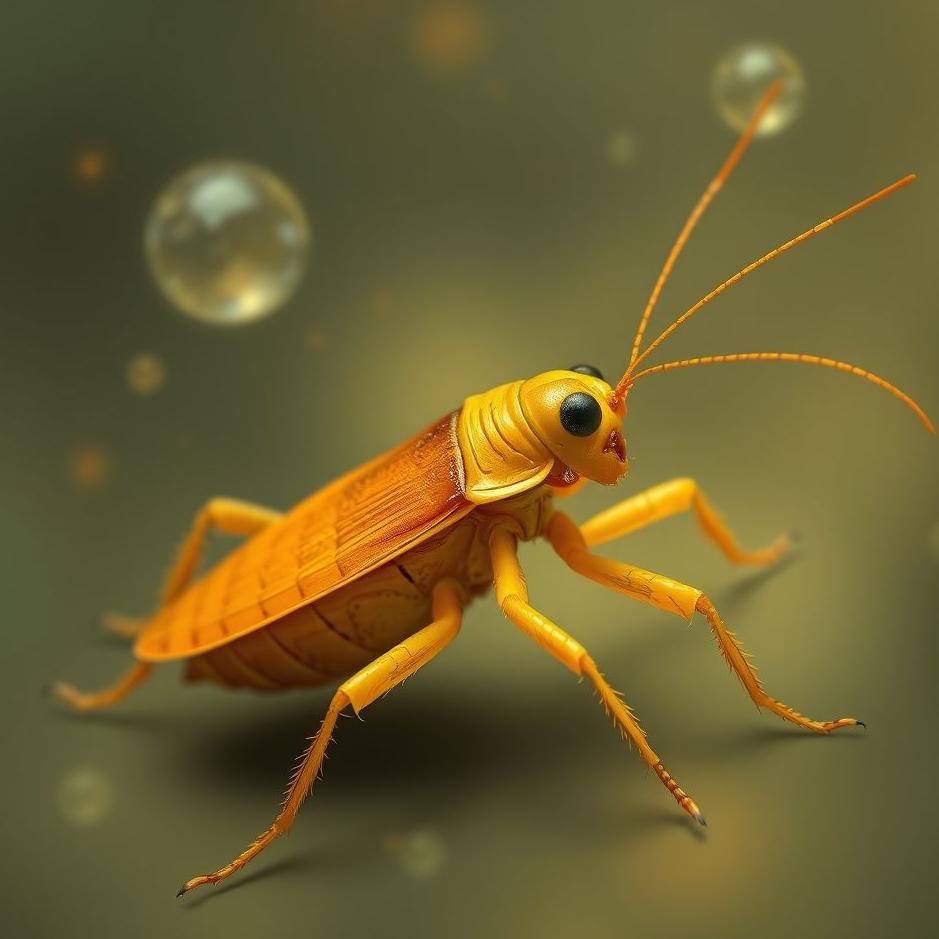 Dream : Yellow cockroach in a dream