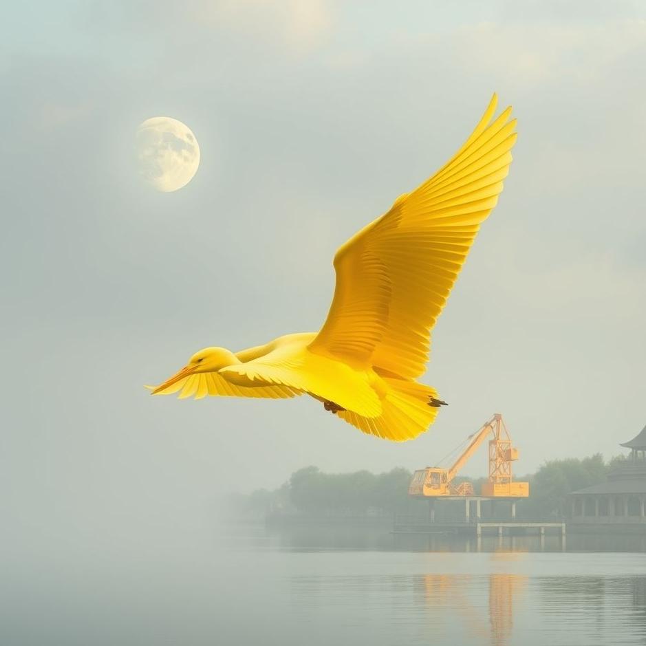 Dream : Yellow crane in a dream
