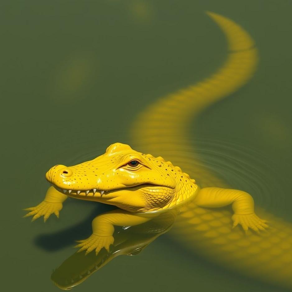 Dream : Yellow crocodile in a dream