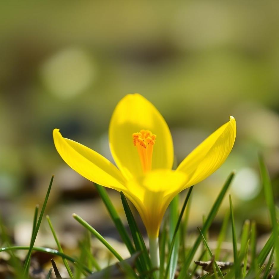 Dream : Yellow crocus flower in a dream