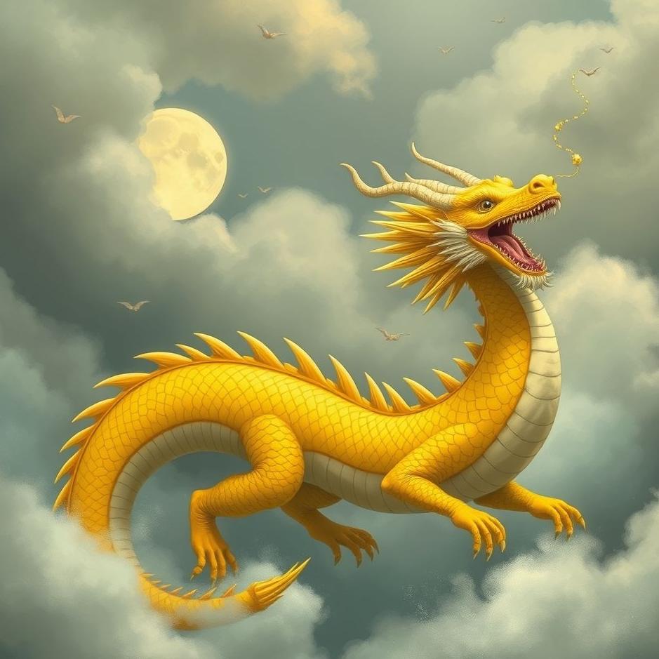 Dream : Yellow dragon in a dream