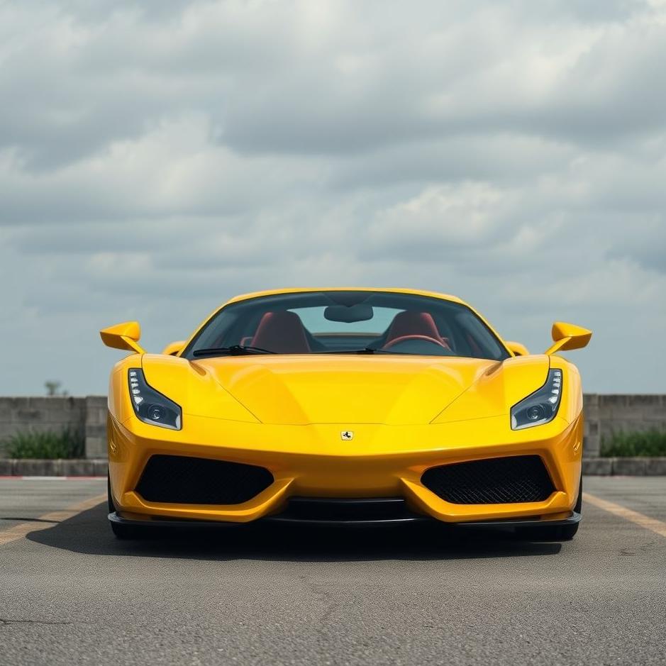 Dream : Yellow Ferrari in a dream