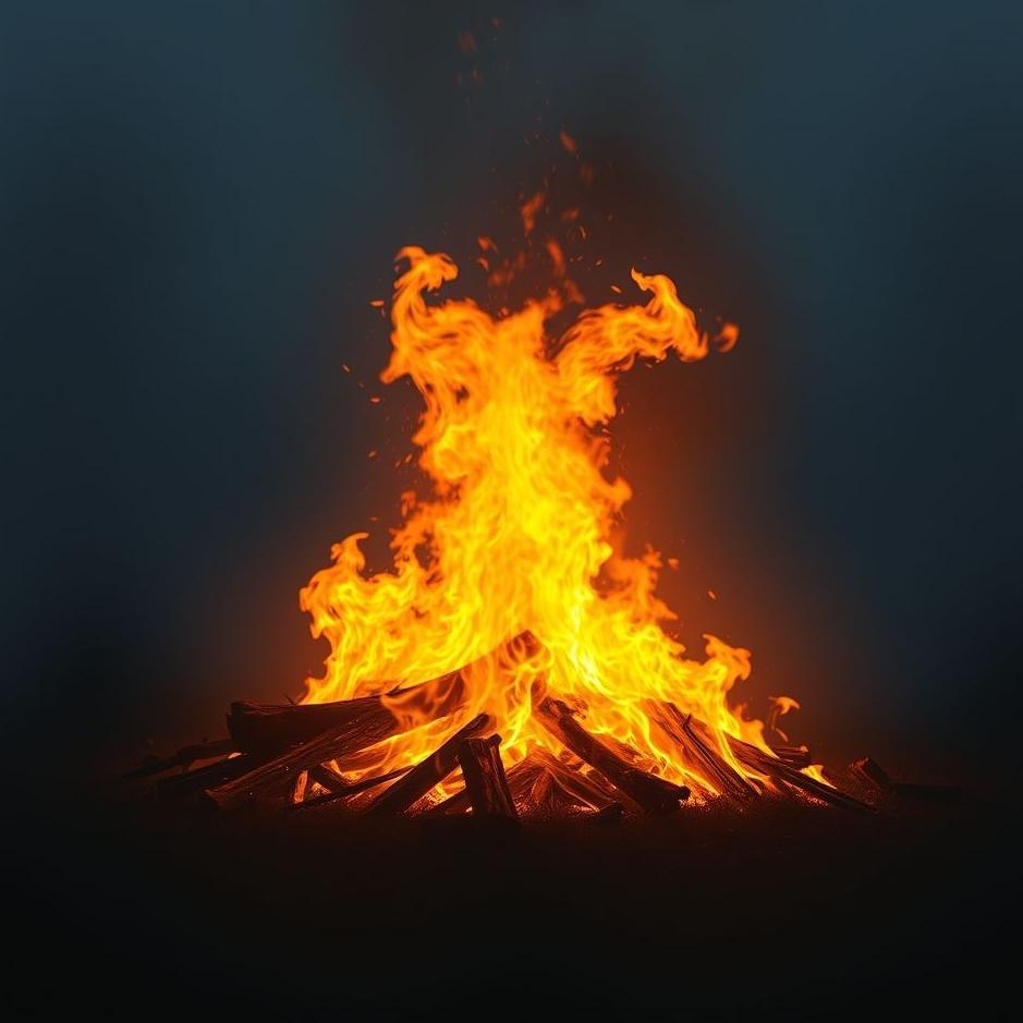 Dream : Yellow fire in a dream