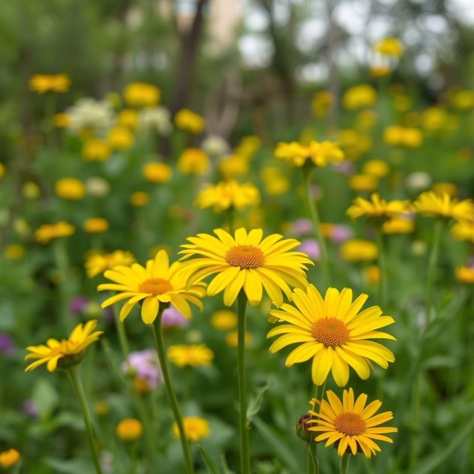 Dream : Yellow flower garden in a dream