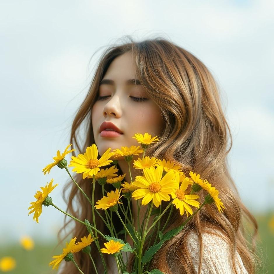 Dream : Yellow flowers in your hair in a dream